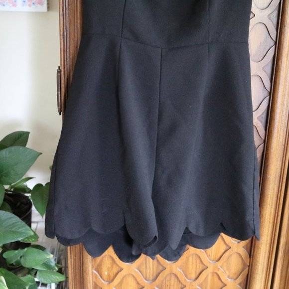 Monteau Scalloped Romper NWOT! - Black, Size S - Picture 7 of 16